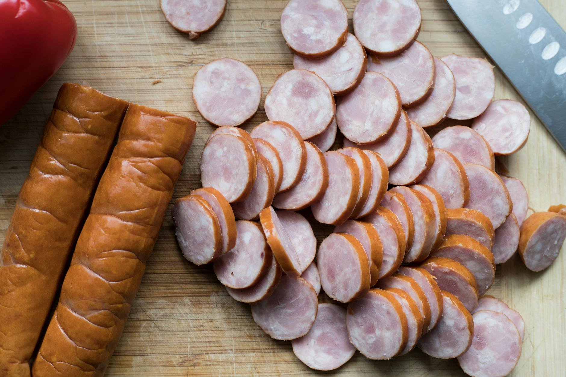 vegan sausage slice