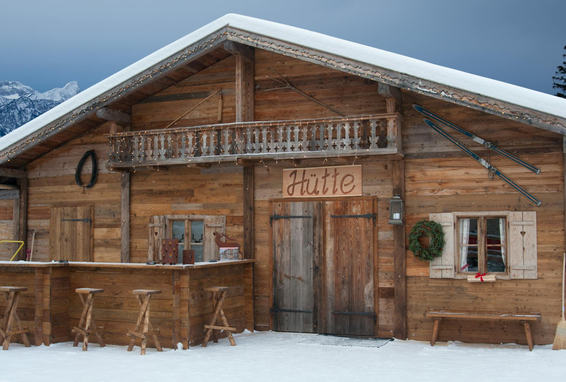 mountain hut fondue romantic