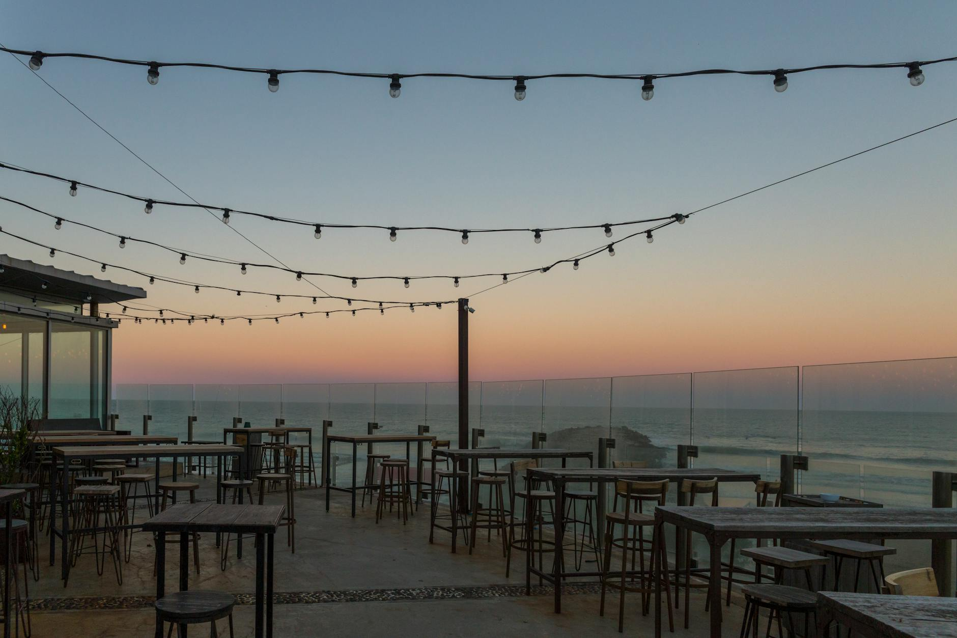 rooftop bar sunset