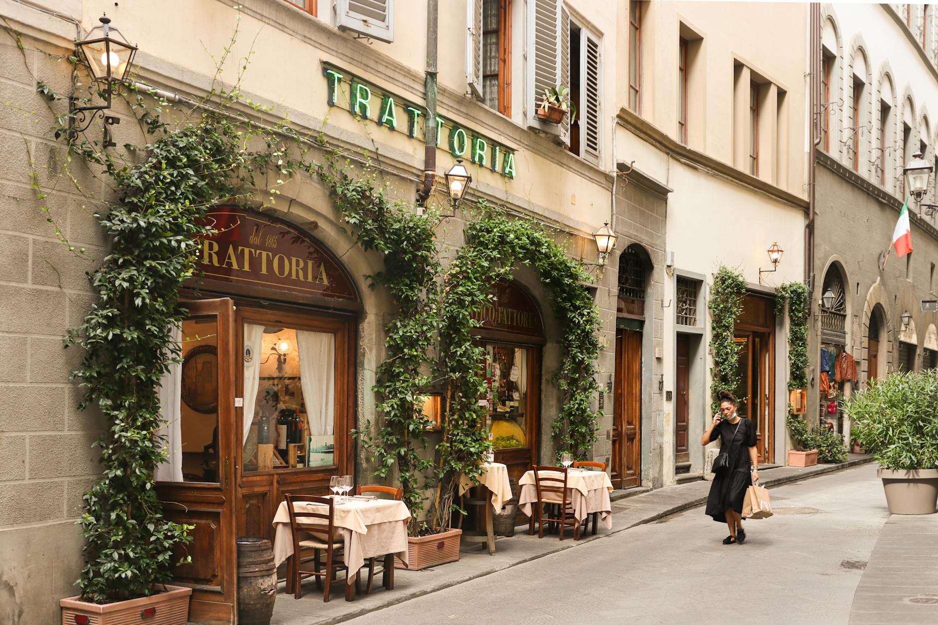 cozy italian trattoria interior