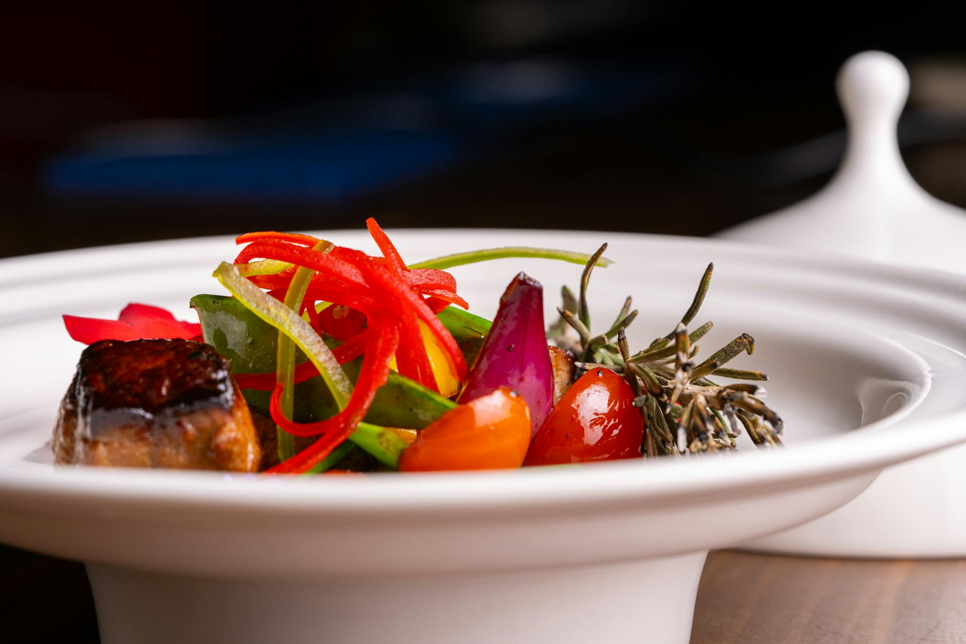 vibrant vegetable dish fine dining