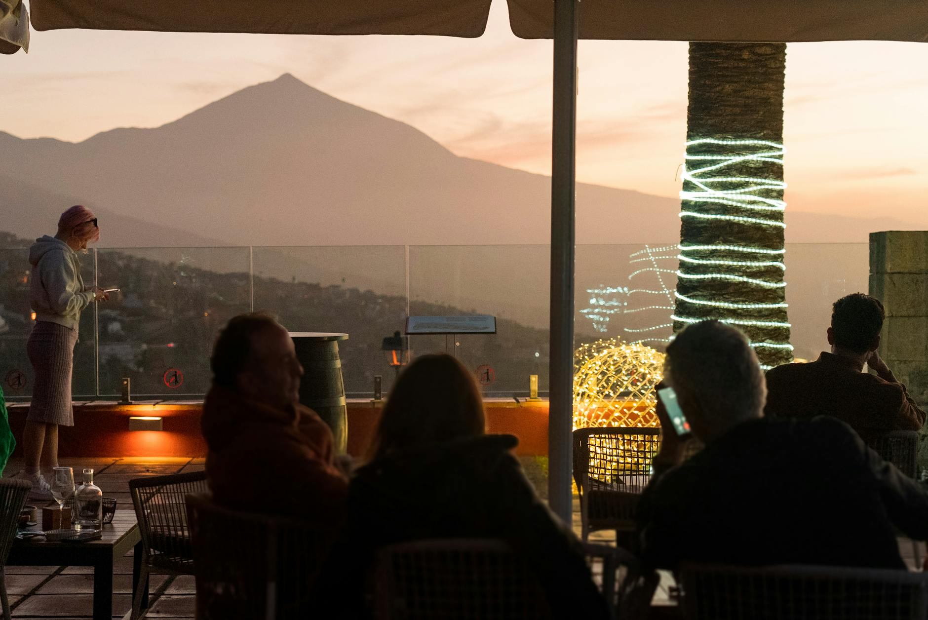 rooftop bar sunset