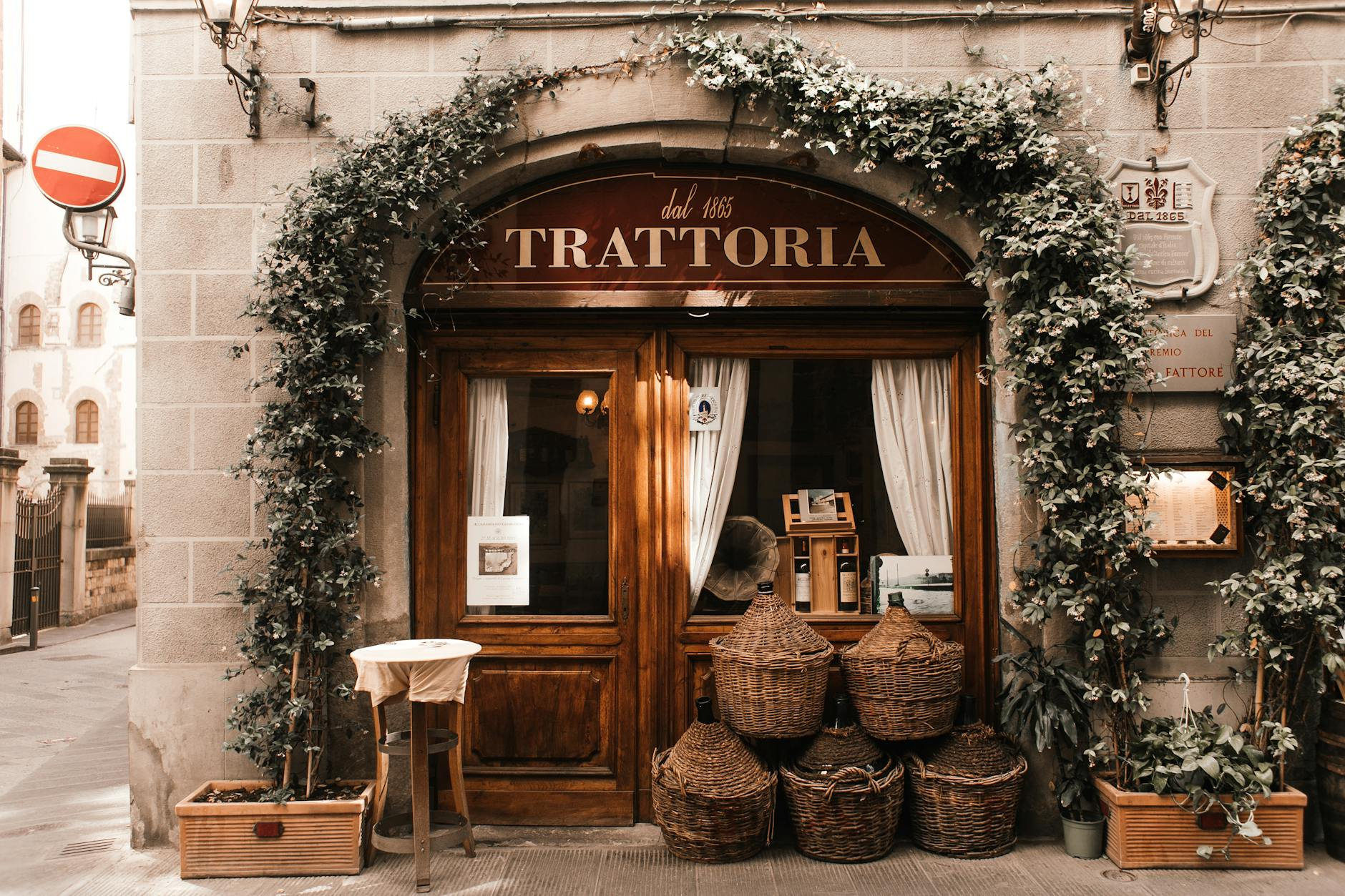 cozy italian trattoria interior