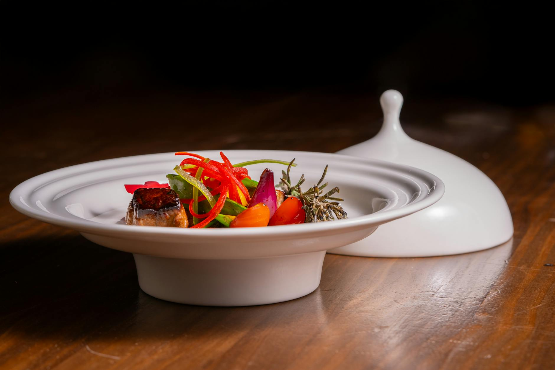vibrant vegetable dish fine dining